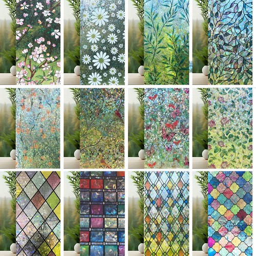 Rainbow frosted window film - frosted,