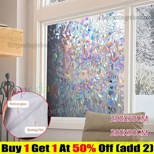 Rainbow frosted window film - 2m,