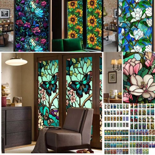 Window film floral bird - film,