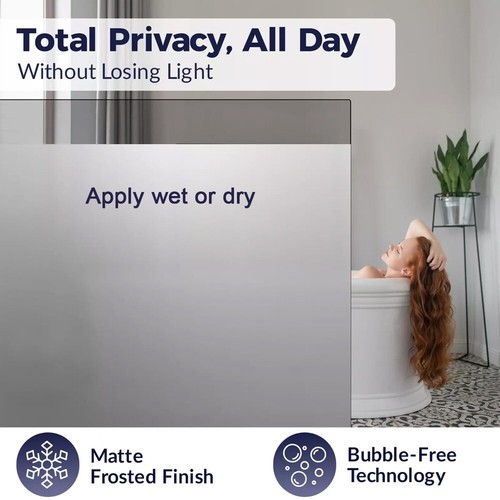 Frosted privacy window film - window,