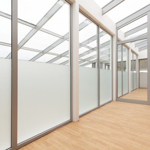 Privacy white frosted window - frosted,