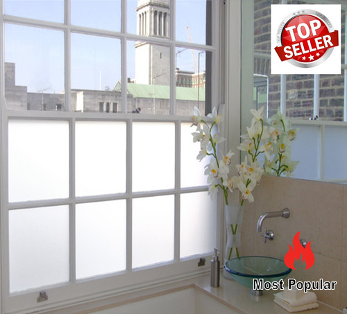 Privacy white frosted window - white,